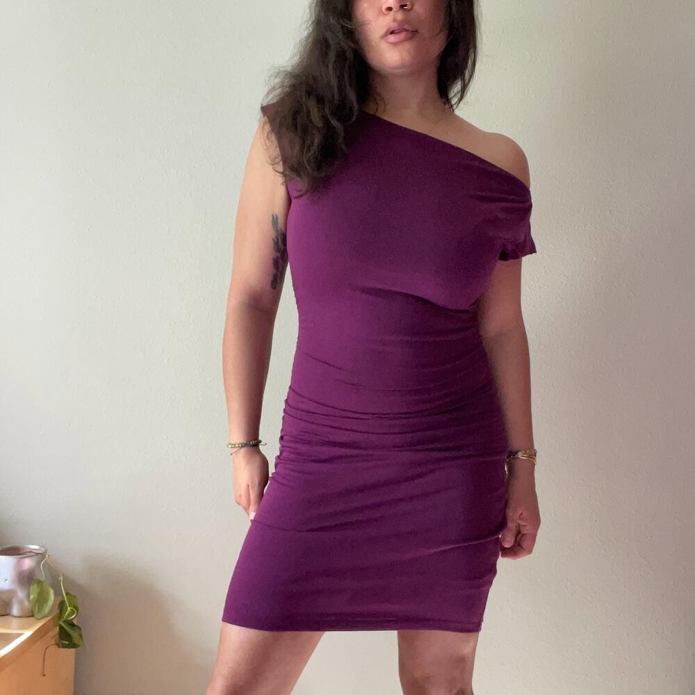 Y2K vintage 2000s purple fitted dress earthy whimsy it girl